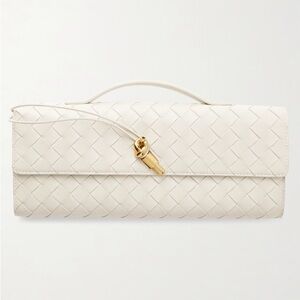 FEW MODA East West Clutch with Crossbody Strap (Cream) NEW